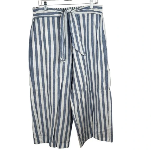 BEACHLUNCHLOUNGE SIZE LG LINNEN AND COTTEN STRIPED PANTS - Picture 5 of 9